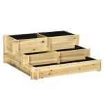 Повдигната леха Outsunny, 3-етажна, 93 x 93 x 35 см - Image 3