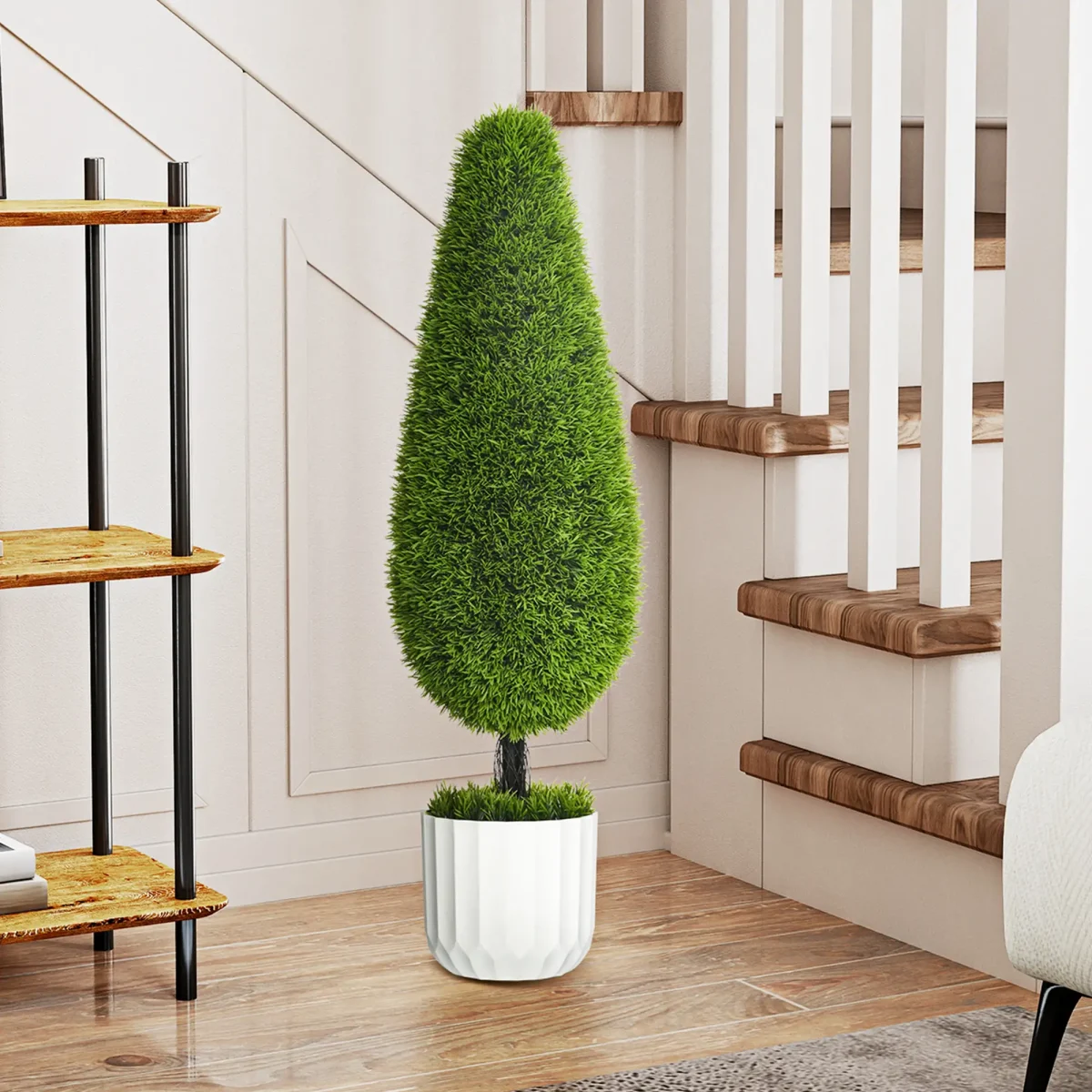 HOMCOM Комплект от 2 изкуствени растения кипарис 90 см - Image 5