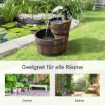 Каскаден фонтан Outsunny, 2-етажен градински фонтан - Image 3