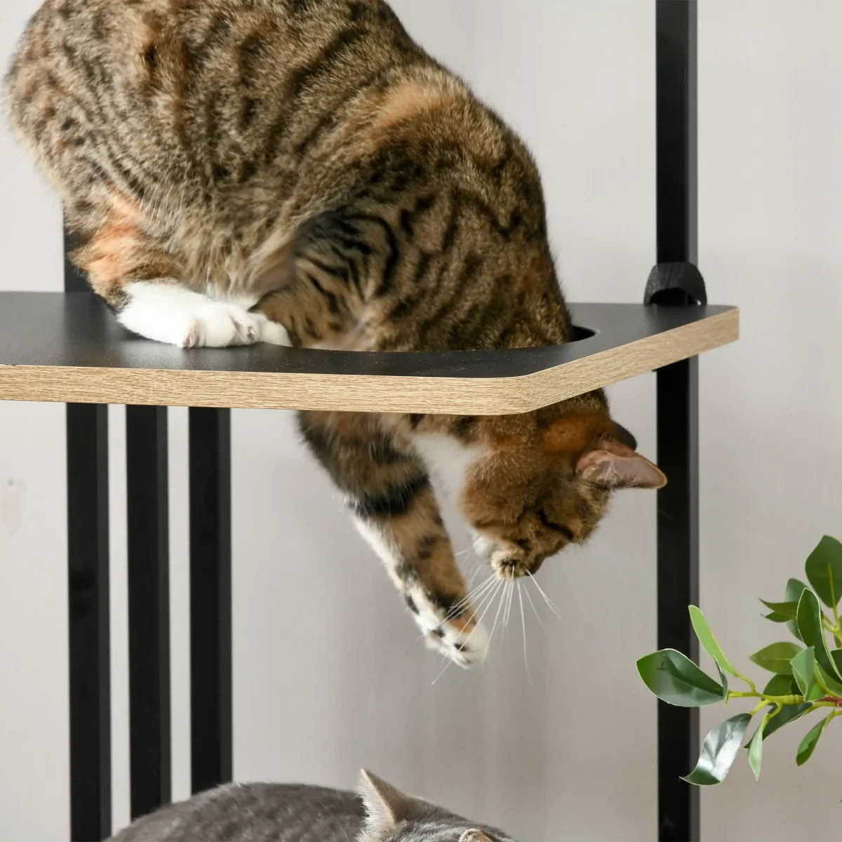 Дърво за котки PawHut, 3 платформи, 2 възглавници - Image 4