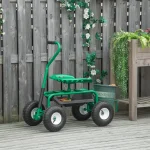 Градинска количка Outsunny с подвижна седалка до 150 кг - Image 2