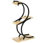 Стойка за растения Outsunny с 4 рафта, 46 см x 25 см x 91 см - Image 4