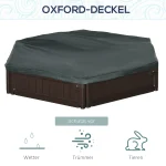 Детски пясъчник Outsunny, капак, 4 места, Φ120 x 21 см - Image 5