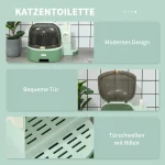 Котешка тоалетна PawHut, 2 издърпващи се тави - Image 5