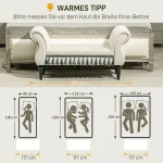 Тапицирана пейка HOMCOM, винтидж дизайн, до 150 кг - Image 5