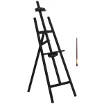 Статив Homcom, Дърво, 51.5x71.5x134.5, Черен