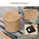 Табуретка за съхранение HOMCOM с капак, 43 x 43 x 43 см - Image 3