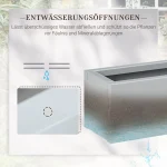 Саксия за цветя Outsunny, боядисана стомана - Image 4