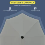 Outsunny 2 x 2 м полукръгъл чадър със скоба водоотблъскващ - Image 4