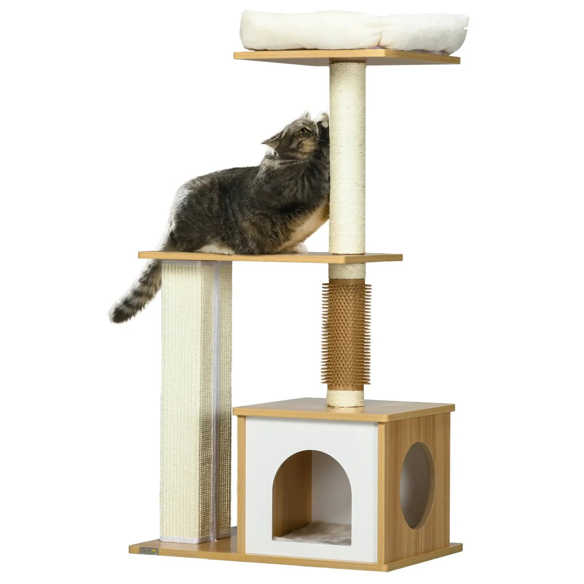 PawHut Котешко дърво 59,5 см x 39,5 см x 114 см - Image 4