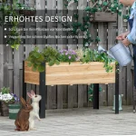 Outsunny повдигната леха, саксия за цветя, 120 x 60 x 74 см - Image 2