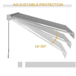 Тента Outsunny, електрическа/ръчно прибираща се, 4 x 3 м - Image 5