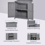 Шкаф за инструменти Outsunny, двойна врата, капак на панти - Image 4