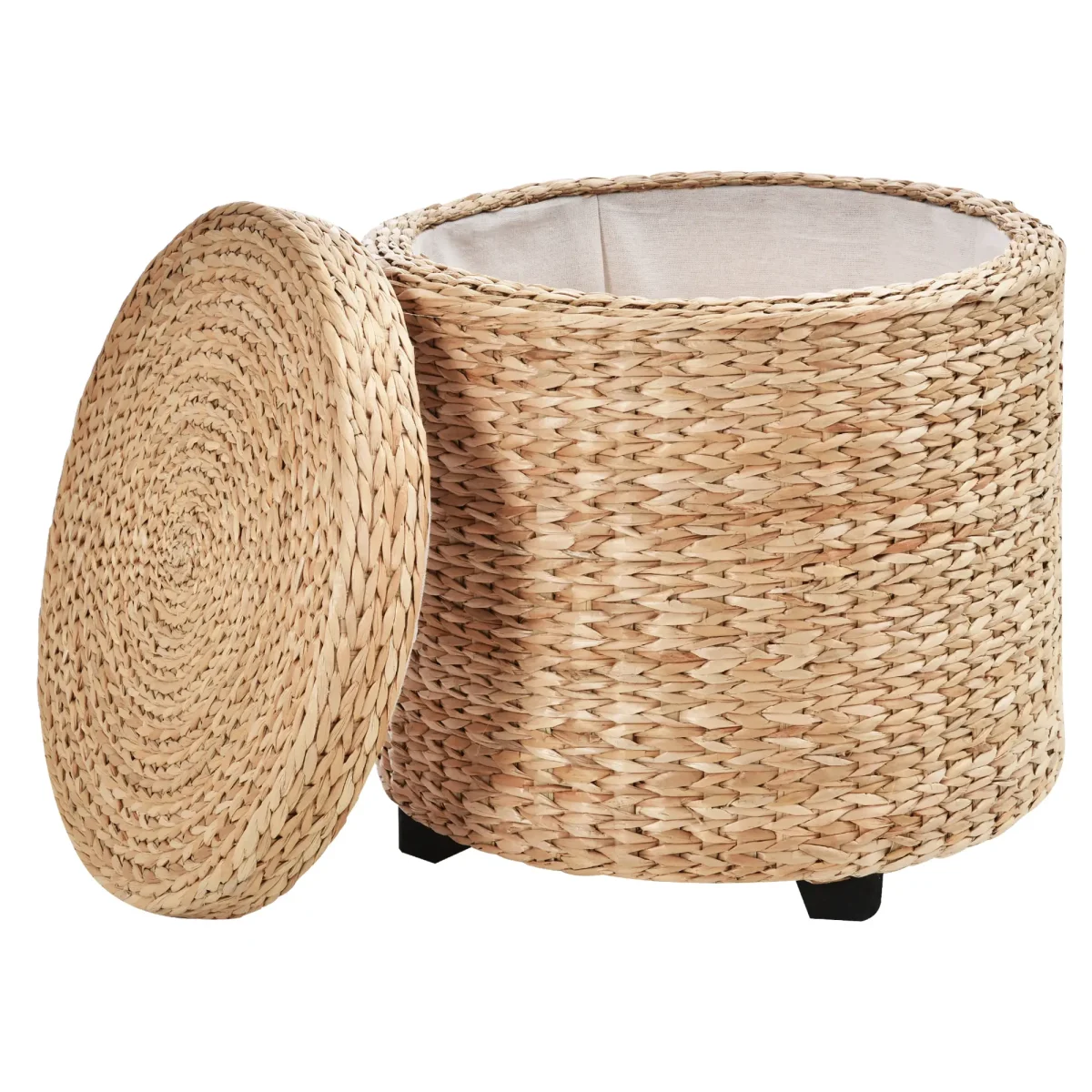 Табуретка за съхранение HOMCOM с капак, 43 x 43 x 43 см - Image 5