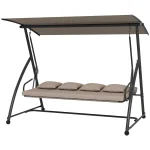 Градинска люлка Outsunny 2 в 1, 170x110x153см - Image 6