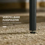 Холна маса HOMCOM с рафт, стъклен плот, 100 x 55 x 45.5 см - Image 8