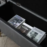 Пейка за съхранение HOMCOM с кадифен вид, 100 x 40 x 42 см - Image 8