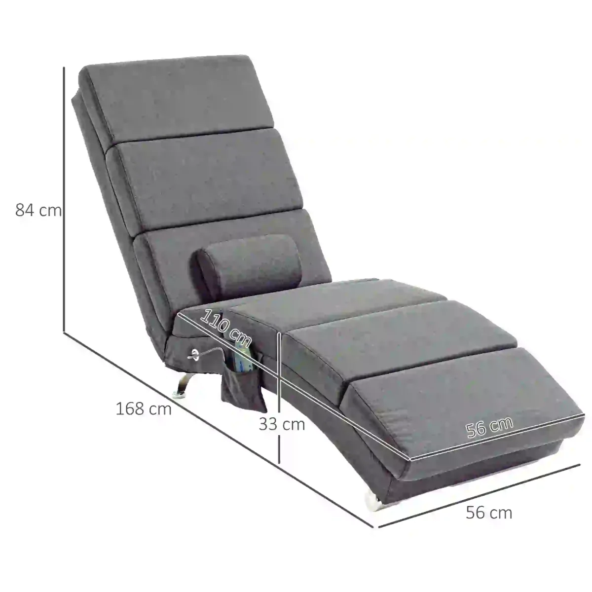 Масажен стол HOMCOM с 8 вибрационни точки - Image 6