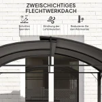 Беседка за барбекю Outsunny, 2 странични рафта, 1,1 x 2,3 м - Image 5