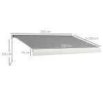 Тента Outsunny, електрическа/ръчно прибираща се, 4 x 3 м - Image 7