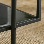 Холна маса HOMCOM с рафт, стъклен плот, 100 x 55 x 45.5 см - Image 9