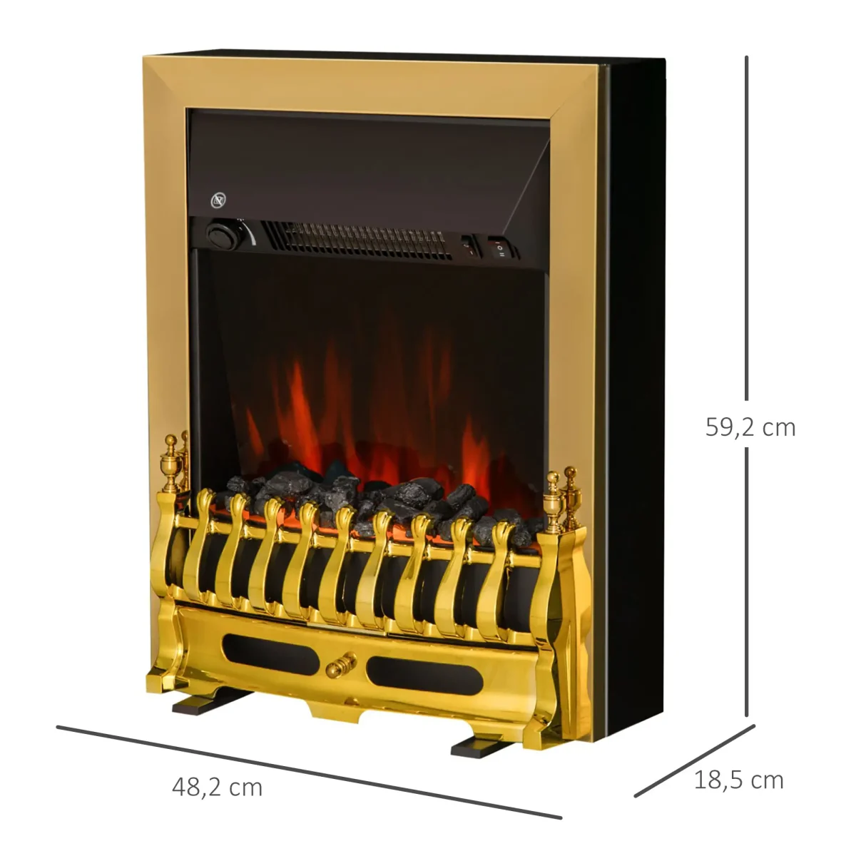 Електрическа камина HOMCOM с ефект на пламък - Image 6