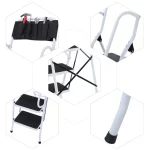 Сгъваема стълба HOMCOM, вкл. държач за инструменти - Image 10