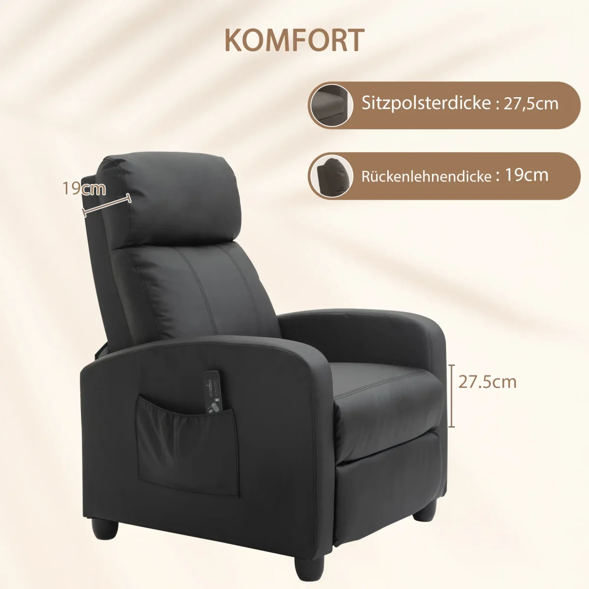 Масажен стол HOMCOM с функция за накланяне - Image 7