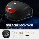 Багажник за мотоциклет HOMCOM, 48 л, 59 x 43 x 33 см - Image 8