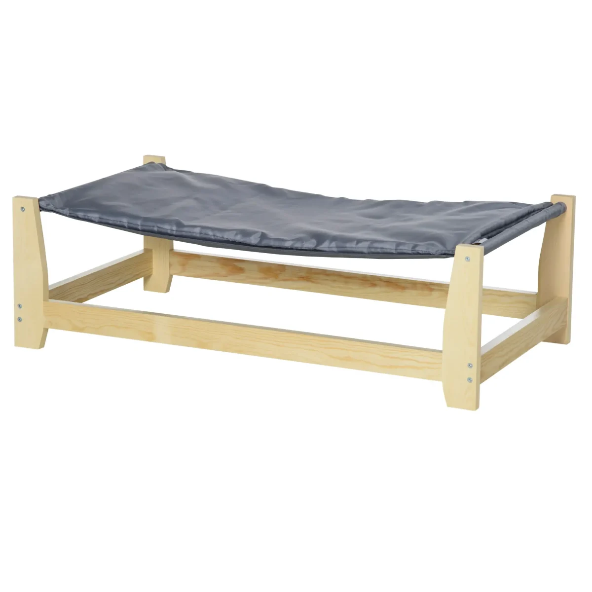 PawHut повдигнато кучешко легло с дървени крака, 90 см x 50 - Image 1