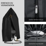 Калъф за висящ стол Outsunny, с цип, Ø115 x 190H см - Image 7