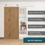 Комплект релси за плъзгащи се врати HOMCOM, 183 см - Image 8