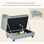 Диван за домашни любимци PawHut с място за съхранение - Image 7