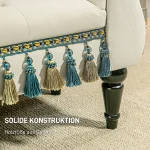 Тапицирана пейка HOMCOM, винтидж дизайн, до 150 кг - Image 7