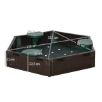 Детски пясъчник Outsunny, капак, 4 места, Φ120 x 21 см - Image 9