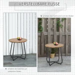 Градинска маса Outsunny, кръгла, регулируеми крачета - Image 4