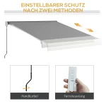 Тента Outsunny, електрическа/ръчно прибираща се, 3 x 2,5 м - Image 9