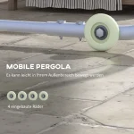 Мобилна беседка Outsunny, с колела, вкл чували с пясък,3x3 м - Image 6