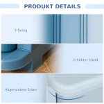 Детски кутии за съхранение HOMCOM, 3 чекмеджета - Image 9