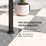 Беседка за барбекю Outsunny, 2 странични рафта, 1,1 x 2,3 м - Image 7