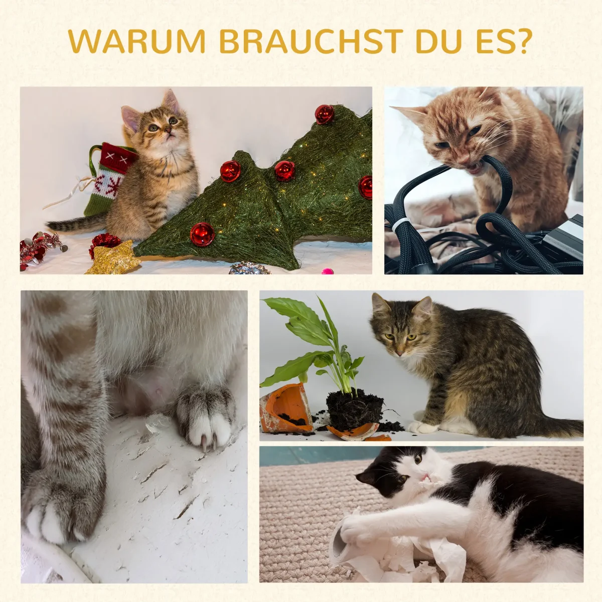 Дърво за котки PawHut, 3 платформи, 2 възглавници - Image 8