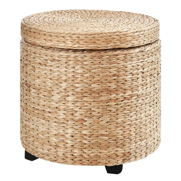 Табуретка за съхранение HOMCOM с капак, 43 x 43 x 43 см