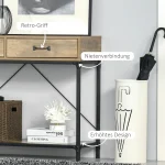 Конзолна маса HOMCOM, с рафт и 2 чекмеджета - Image 10