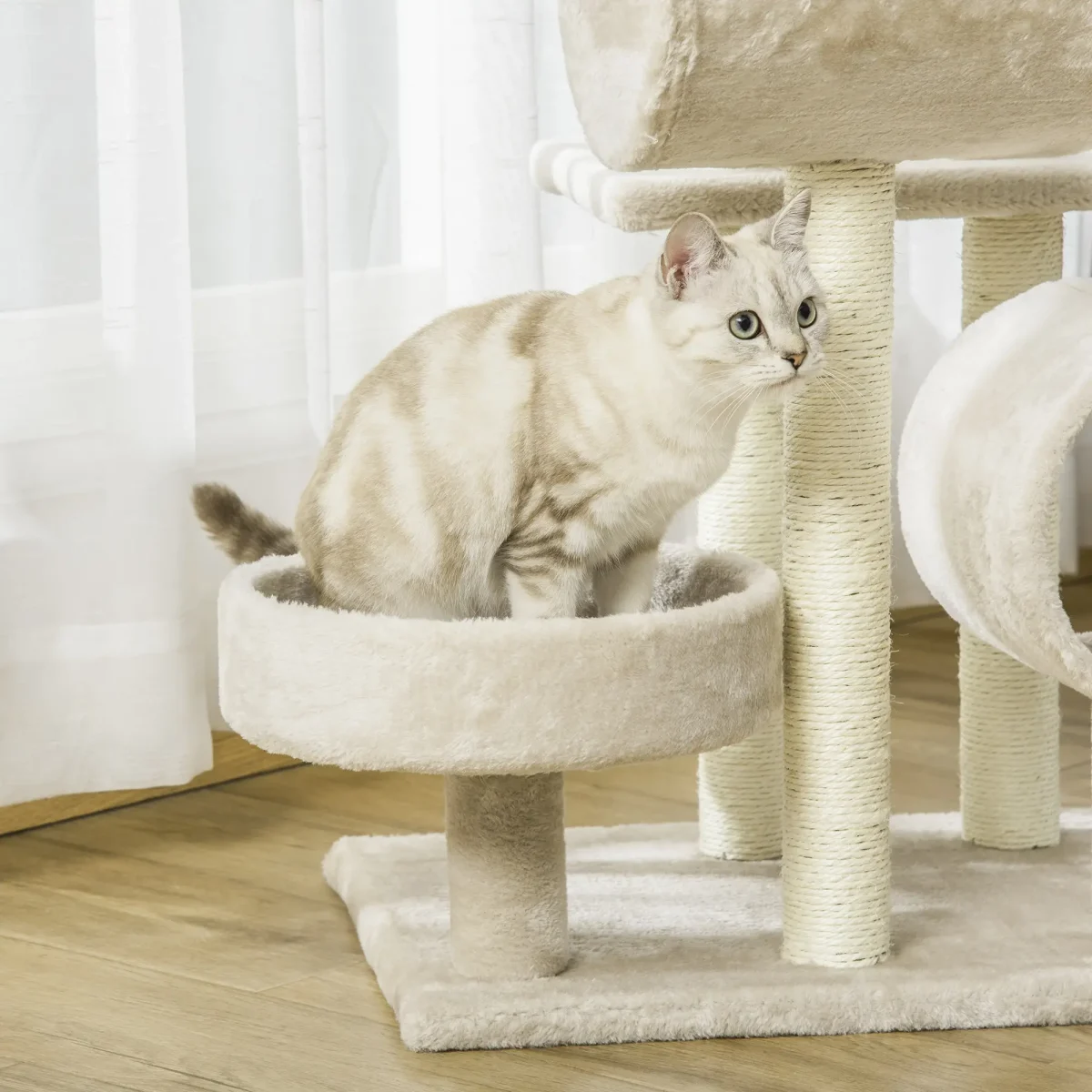 PawHut Дърво за драскане за котки, Д50 x Ш40 x В105 см - Image 9