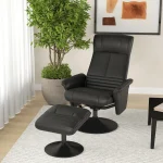 HOMCOM Фотьойл с регулируема облегалка и табуретка - Image 3