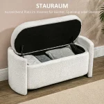 HOMCOM Тапицирана пейка за съхранение, 105 x 44 x 45,5см - Image 2