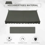 Тента Outsunny със скоба и ръчна манивела - Image 9