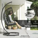 Висящ стол Outsunny тип „яйце“, с включена възглавница - Image 4