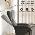 HOMCOM Фотьойл с регулируема облегалка и табуретка - Image 9