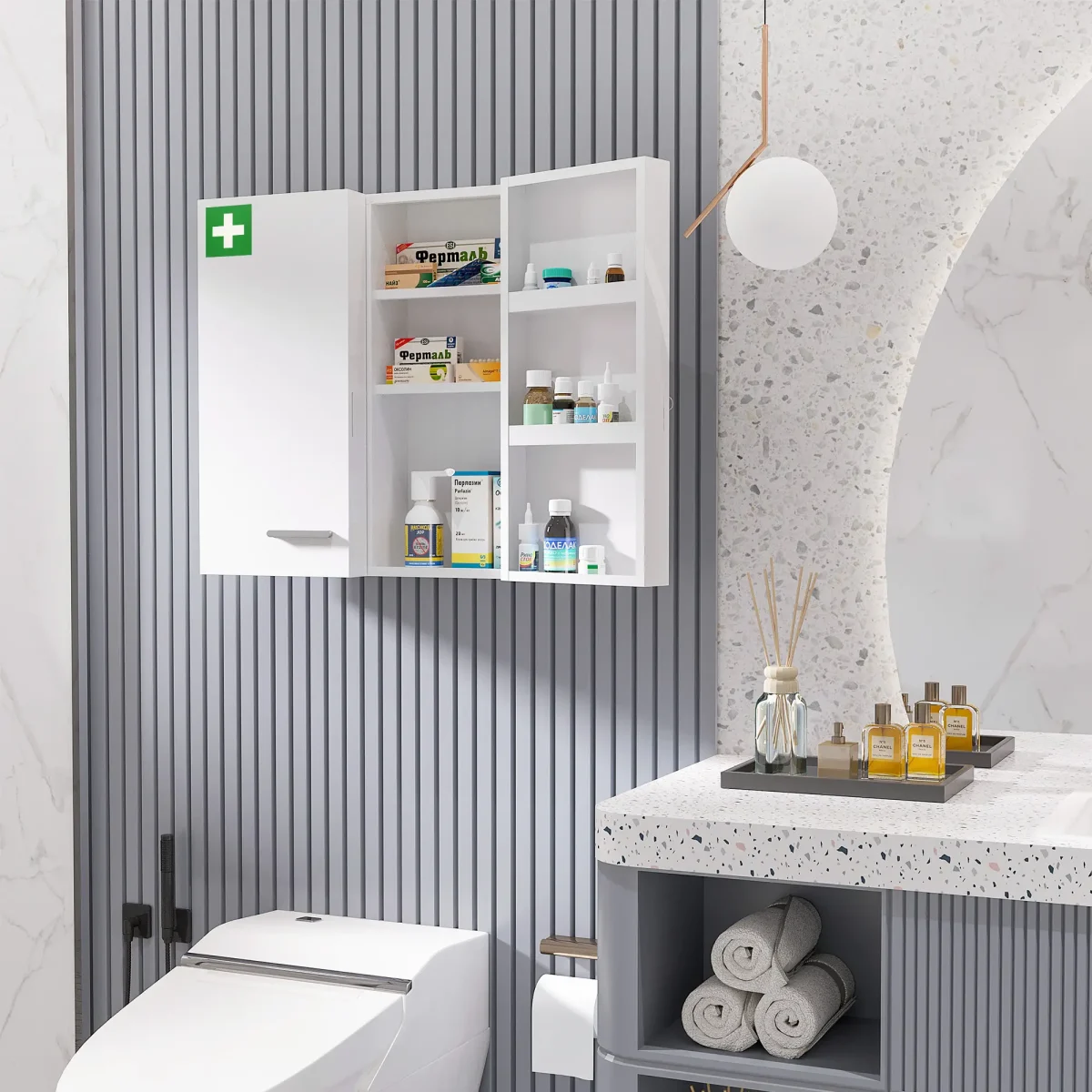 Аптечка Kleankin, 6 вътрешни отделения, заключваща се - Image 6